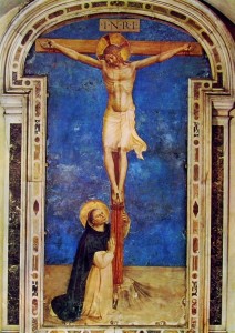 Scopri di più sull'articolo Affreschi di San Marco – San Domenico adorante il crocifisso di Beato Angelico